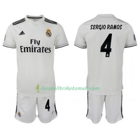 Fußballtrikots Real Madrid SERGIO RAMOS 4 Kinder 2018-2019 Kurzarm Heimtrikotsatz kaufen